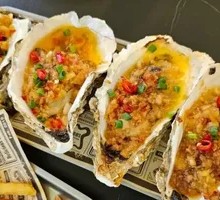 Grilled Garlic Oysters