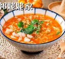 Tomato Shrimp Dumpling Soup