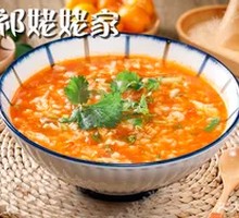 Tomato Egg Drop Noodle Soup