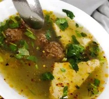 Fried Tofu Balls in Soup