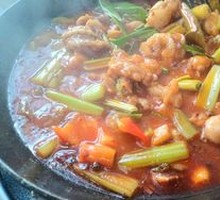 Stir-Fried Bullfrog in Iron Pot