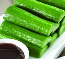 Cucumber with dipping sauce