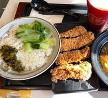 Crispy Tender Chicken Cutlet with Braised Pork