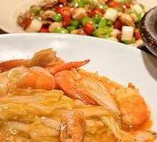 Braised Large Shrimp with Chinese Cabbage