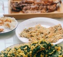 Fiddlehead Fern and Egg Pancake