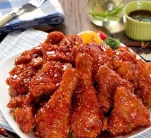 Korean-Chinese Fusion Fried Chicken Platter