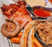Sausage and Roast Pork Shank Platter