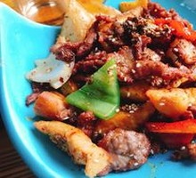 Stir-fried Lamb with Naan