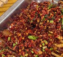 Grilled Skewers on Iron Plate