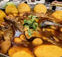 Salted Fish with Corn Cake