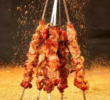 Lamb Skewers on Iron Rods