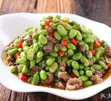 Stir-fried Beef with Edamame