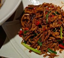 Stir-fried smoked bamboo shoots