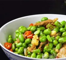 Stir-Fried Fresh Soybeans with Pork