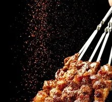 Lamb Skewers on Iron Rods