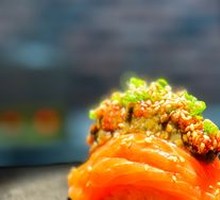 Century Egg and Salmon
