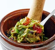 Preserved Egg with Green Pepper and Eggplant Mash