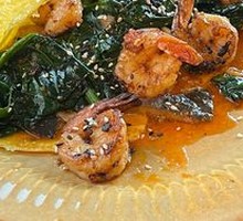 Samba Sauce Pan-Seared Shrimp Frittata