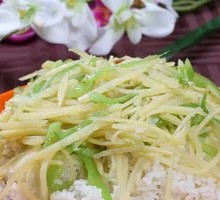 Spicy Pepper and Potato Stir-Fry with Pork over Rice