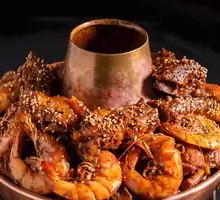 Pork Ribs, Shrimp, and Chicken