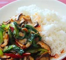 Mushroom and Bok Choy Rice Bowl