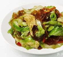 Stir-fried vermicelli with cabbage shreds