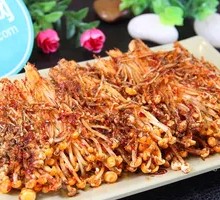Grilled Enoki Mushrooms