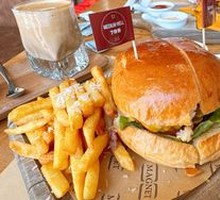 Ultraman Cheese Burger with Fries