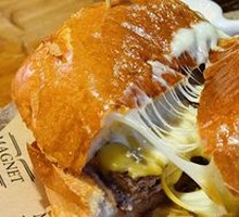 Mushroom Cheese Wagyu Burger