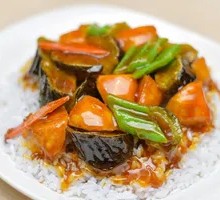 Three Fresh Vegetables Rice Bowl