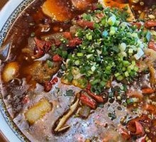 Spicy Boiled Blood Slices in Clay Pot