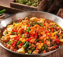 Fresh Chili Pig Intestine Chicken