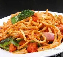 Vegetable Stir-Fried Knife-Cut Noodles