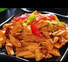 Fried Tofu Skin with Meat Rice Bowl