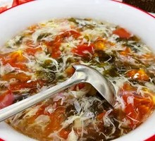 Seaweed Tomato Egg Drop Soup
