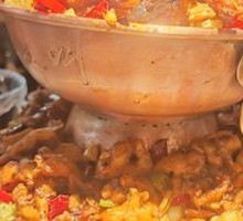 双层铜炉牛蛙翅中锅