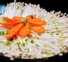 Grilled Enoki Mushrooms