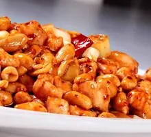 Kung Pao Potato and Chicken Rice Bowl