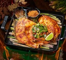 Bamboo Grass Grilled Tilapia