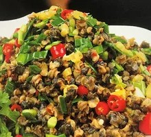 Leek and Snail Meat