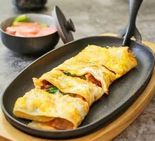 Grilled Cold Noodles with Meat Floss