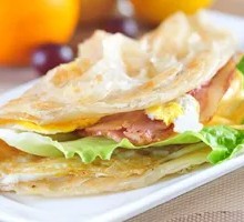 Hand-held Pancake with Bacon