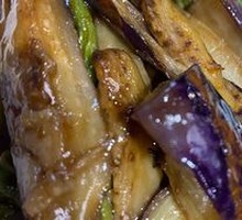 Stir-fried long beans with eggplant