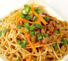 Egg and Pork Noodles Stir-Fry