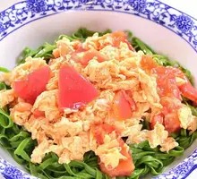 Tomato Egg Spinach Noodles