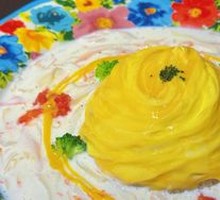 Crab-flavored Cream Rice Omelette