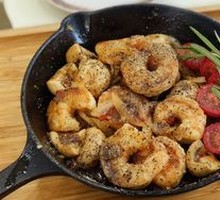 Garlic Sautéed Shrimp with Button Mushrooms