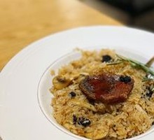 Black Truffle Pan-Seared Foie Gras Risotto