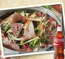 Goose Cubes with Coca-Cola