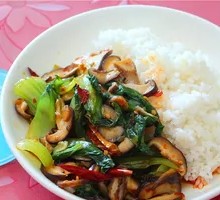 Mushroom and Bok Choy Rice Bowl